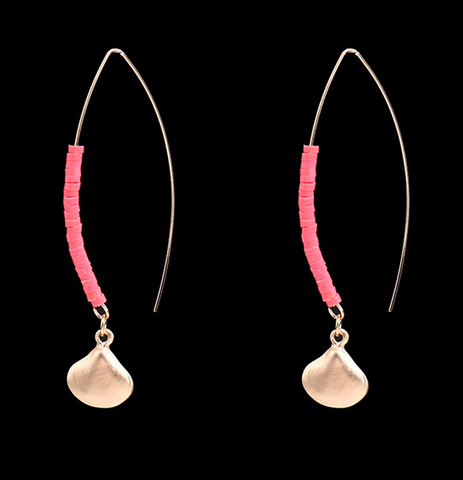 Earrings - Half Moon Bay Pink & Gold