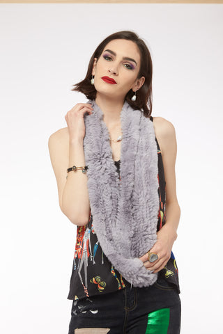 Sophie - Infinity Scarf in Silver