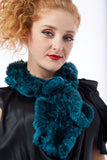 Alexis - Flower Ruffle Scarf in Mixed Teal