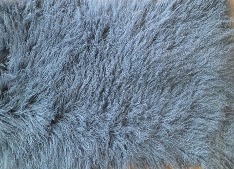 Mongolian Fur Rug - Silver