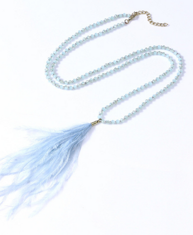 Necklace - Princess Megan Light Blue