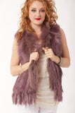 Karina Vest with Trim - Mauve Purple
