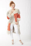 Griselle Long Jacket - Mongolian Fur - Multi