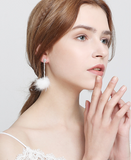 Earrings - Valentina Mink White
