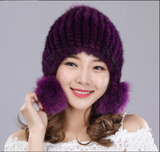 Yvon Hat - Mink Multi Dark Purple