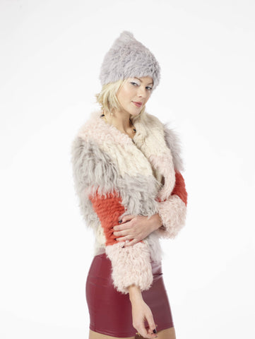 Griselle Jacket - Mongolian Fur - Multi