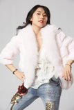 Giana Fox Coat - Light Pink