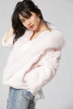Giana Fox Coat - Light Pink