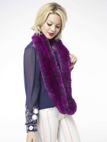 Sophie - Infinity Scarf in Duo Tone Magenta